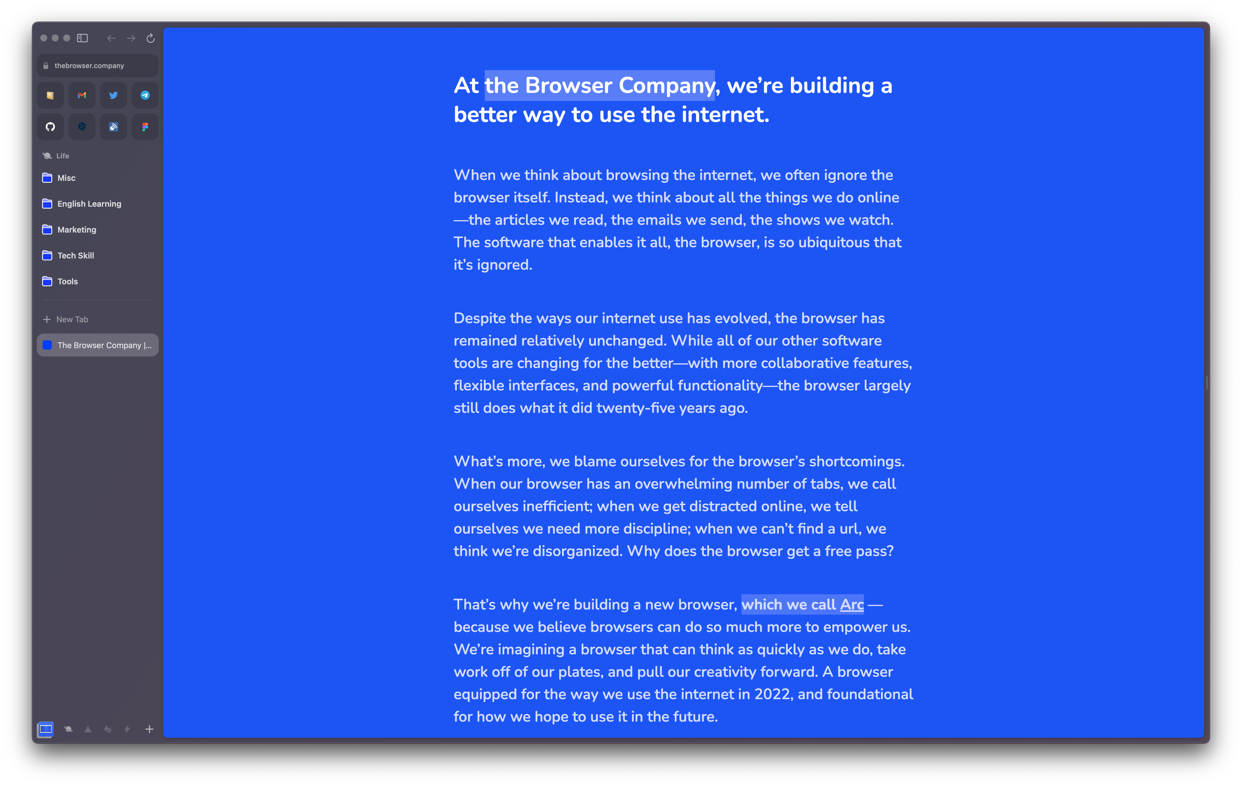 Arc Sidebar
